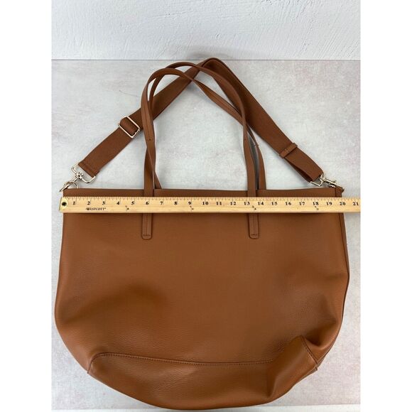 KG Monogram Tote Bag In Cognac Brown Basic Classic Staple Capsule Preppy - Picture 12 of 14